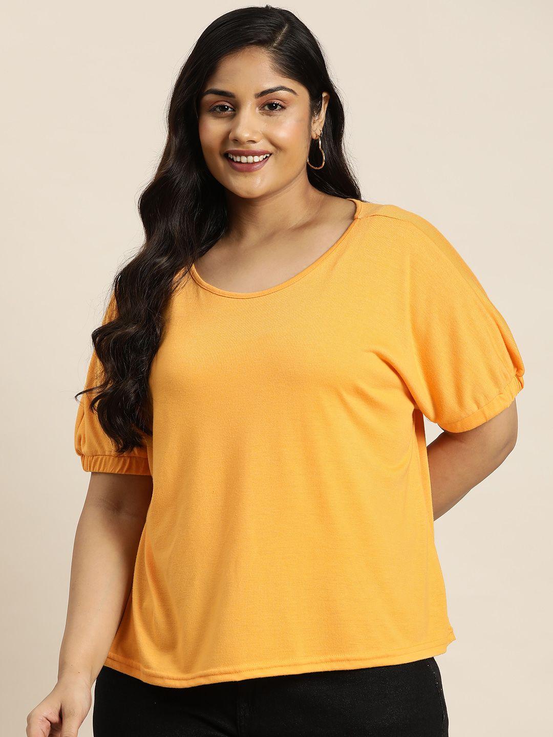 sztori plus size puff sleeves t-shirt