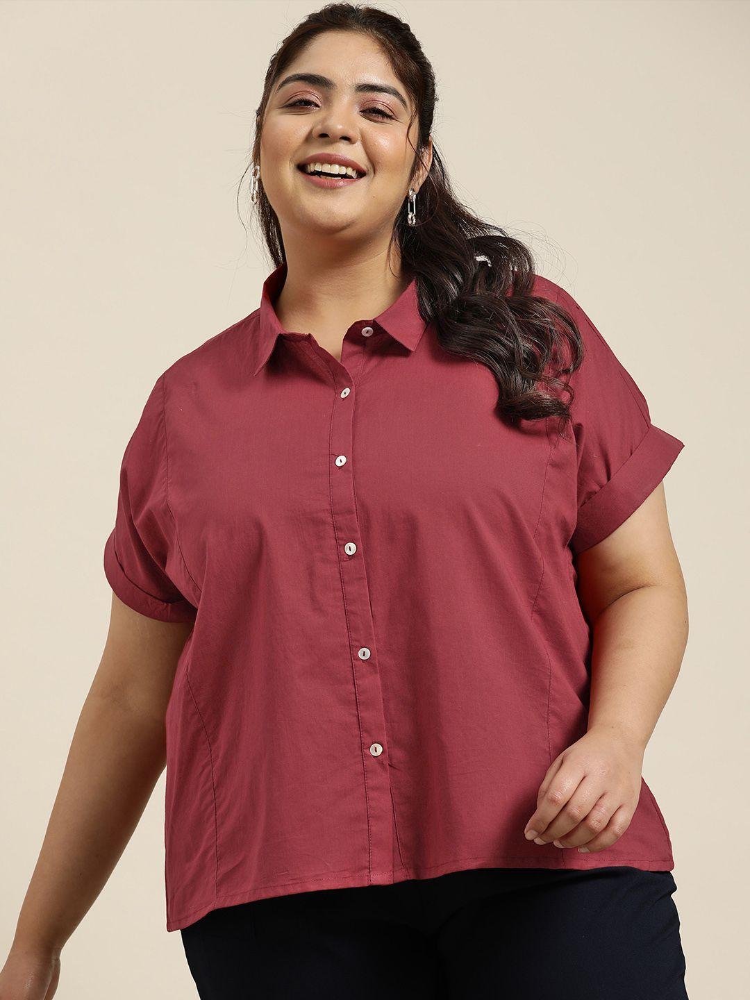 sztori plus size pure cotton casual shirt