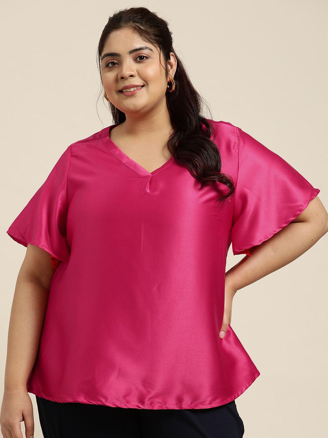 sztori plus size satin top