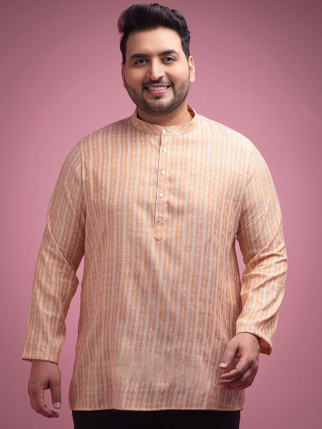 sztori plus size straight jacquard short kurta