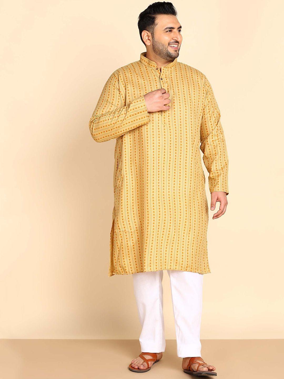 sztori plus size striped straight kurta