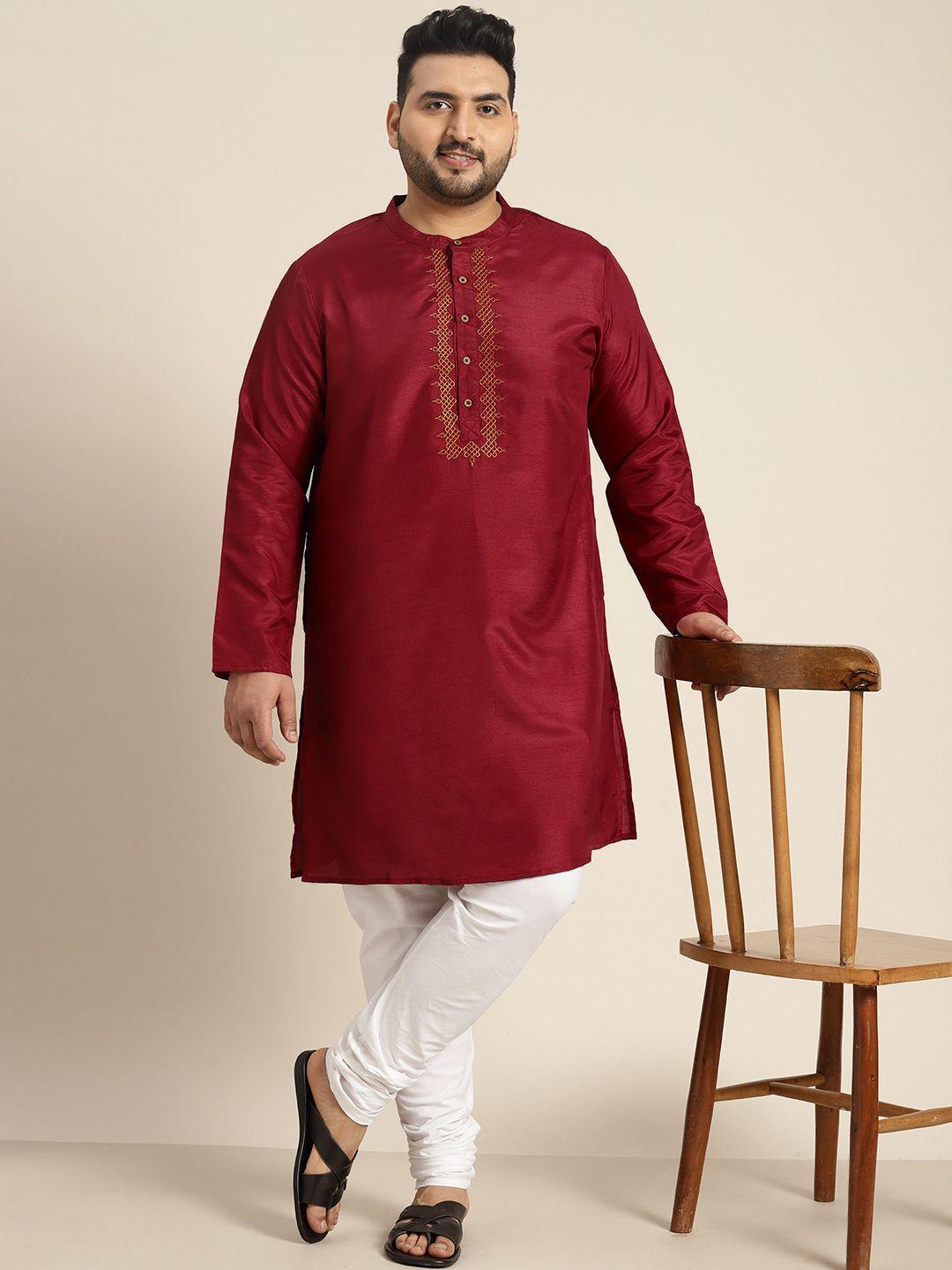 sztori plus size thread work kurta