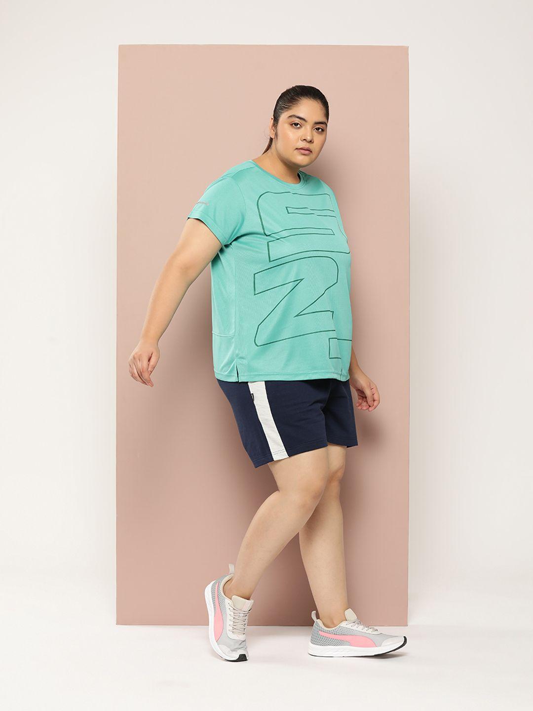 sztori plus size typography printed sports t-shirt