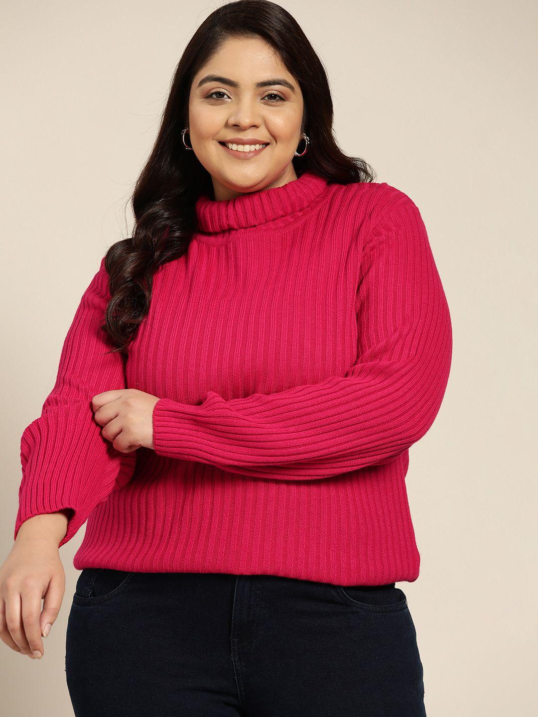 sztori plus size women magenta pullover