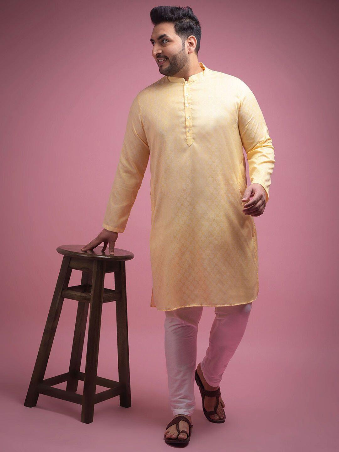 sztori regular cotton jacquard woven design kurta with pyjama set