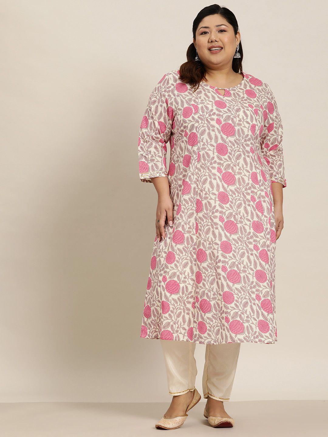 sztori women plus size ethnic motifs printed pure cotton kurta