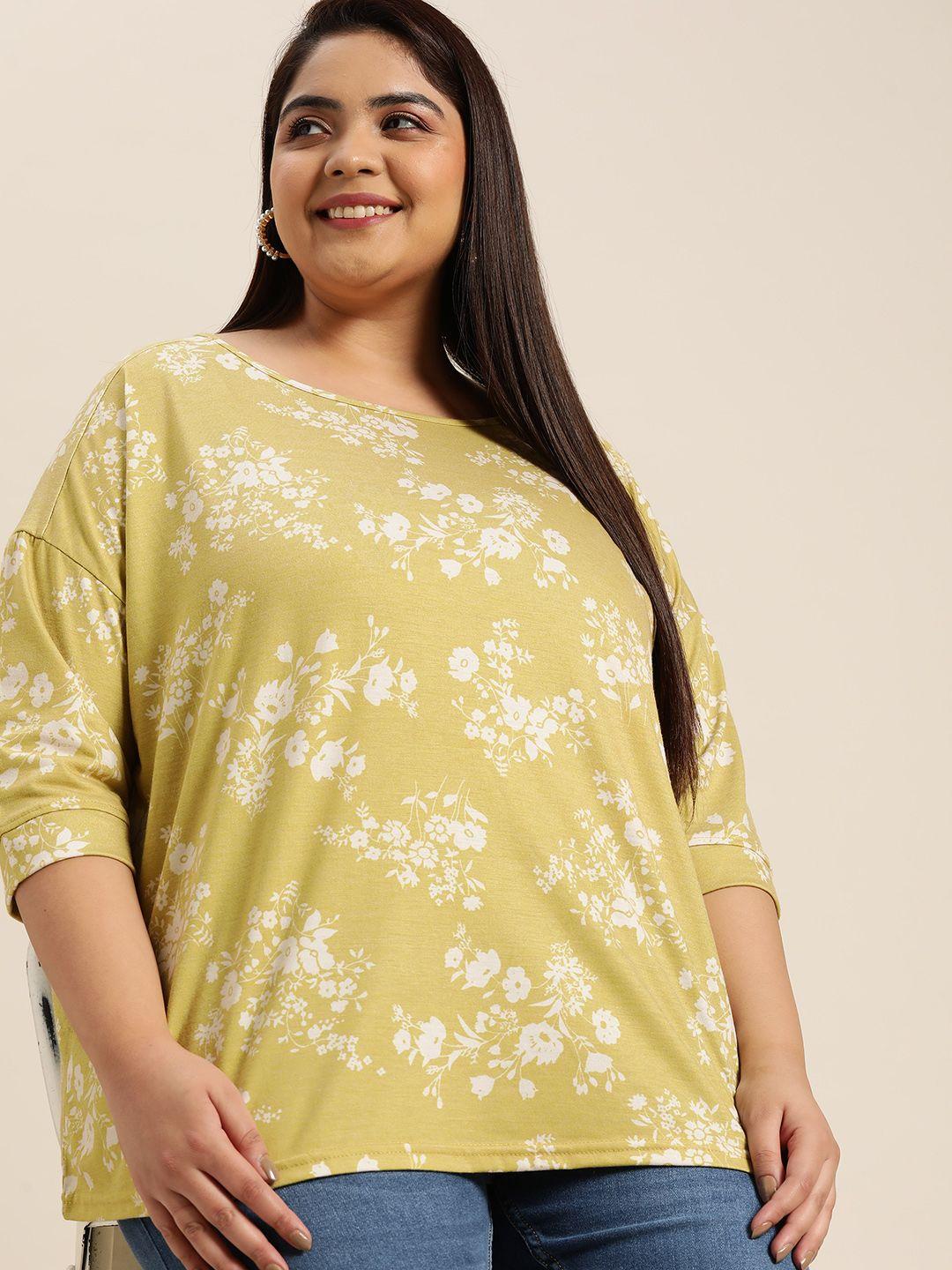 sztori women plus size floral printed t-shirt