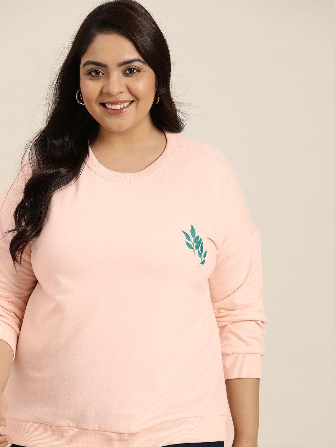 sztori women plus size peach-coloured sweatshirt