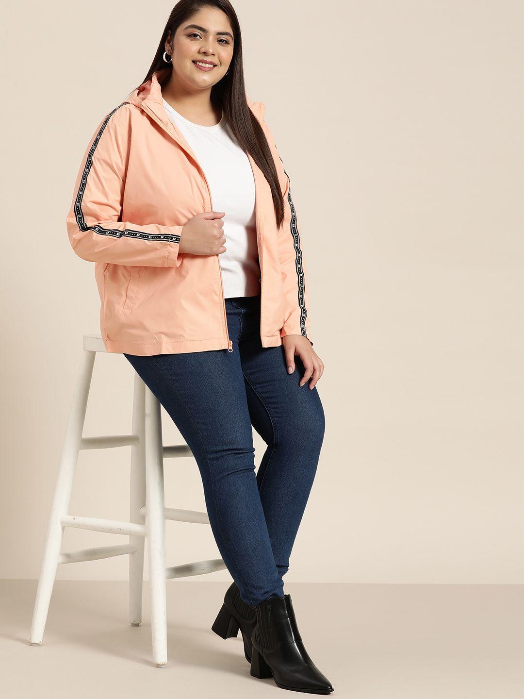 sztori women plus size peach-coloured tailored jacket