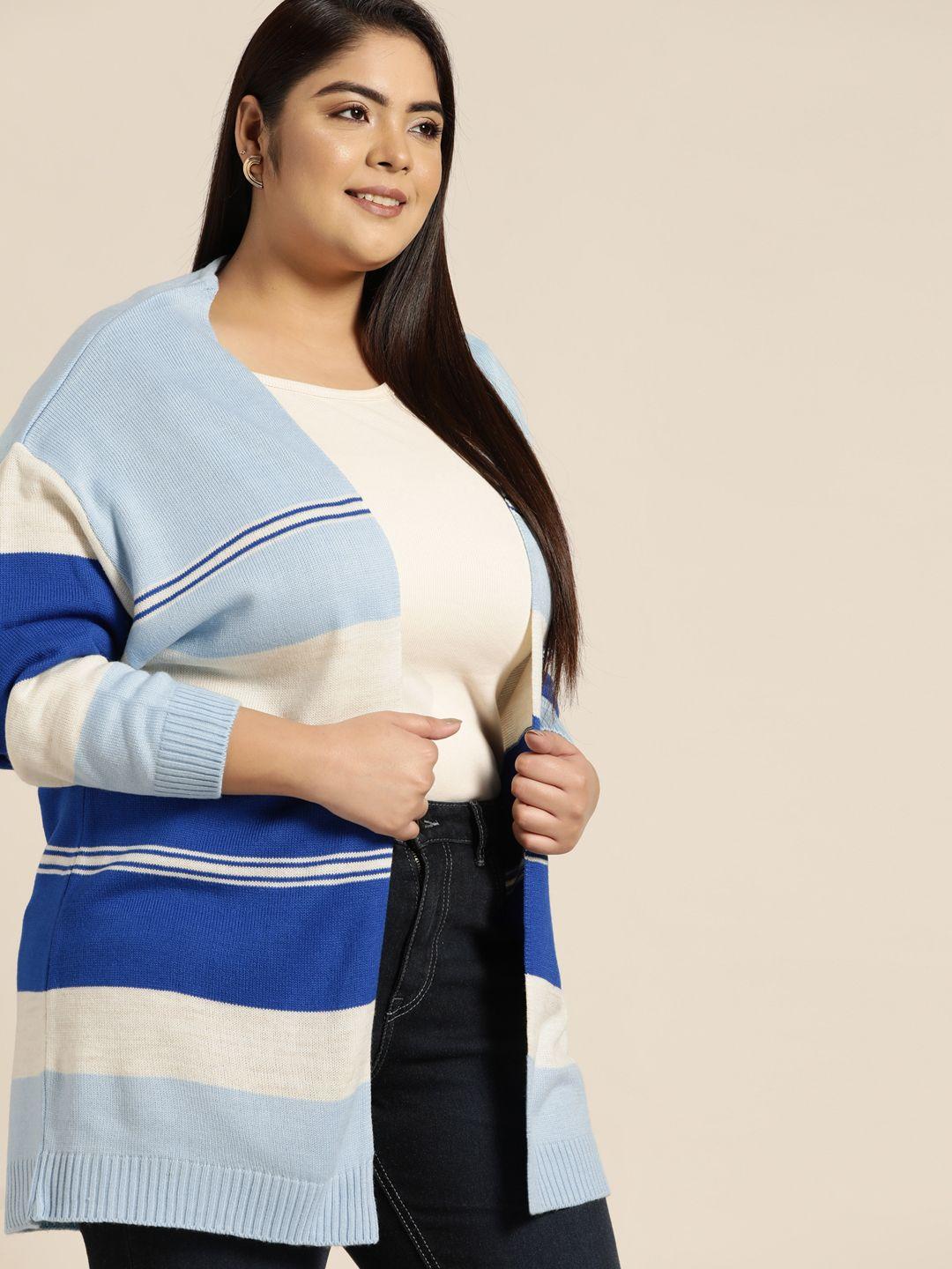 sztori women plus size striped cardigan