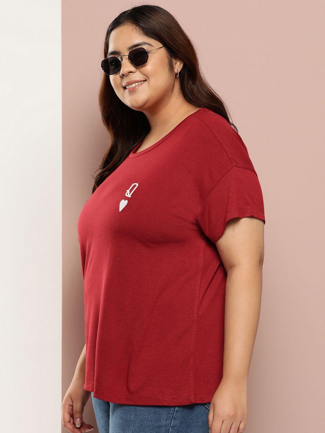 sztori women plus size typography printed t-shirt