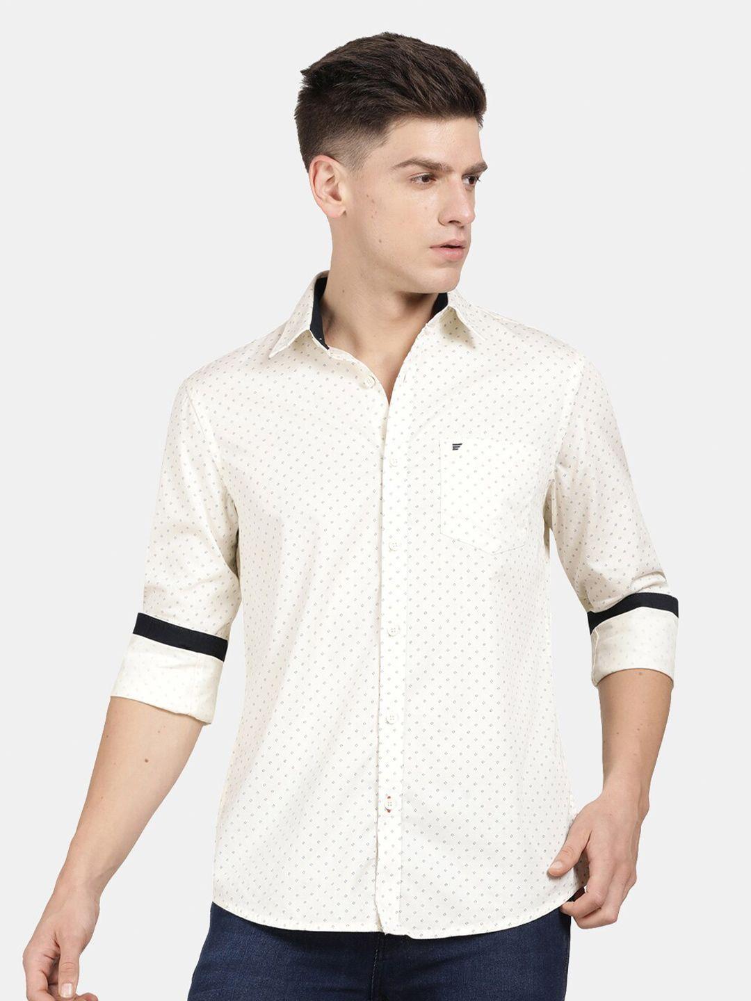 t-base men cotton printed casual shirt