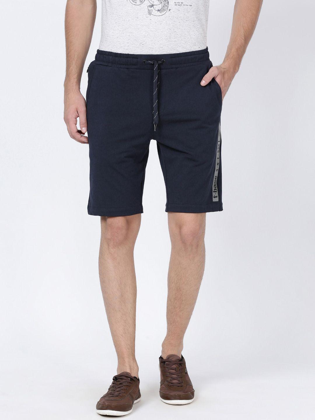 t-base men navy blue shorts