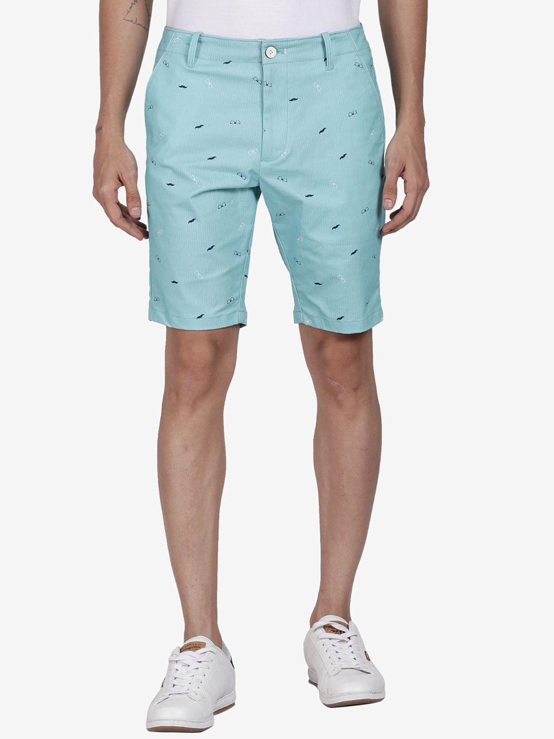 t-base men printed cotton regular fit shorts