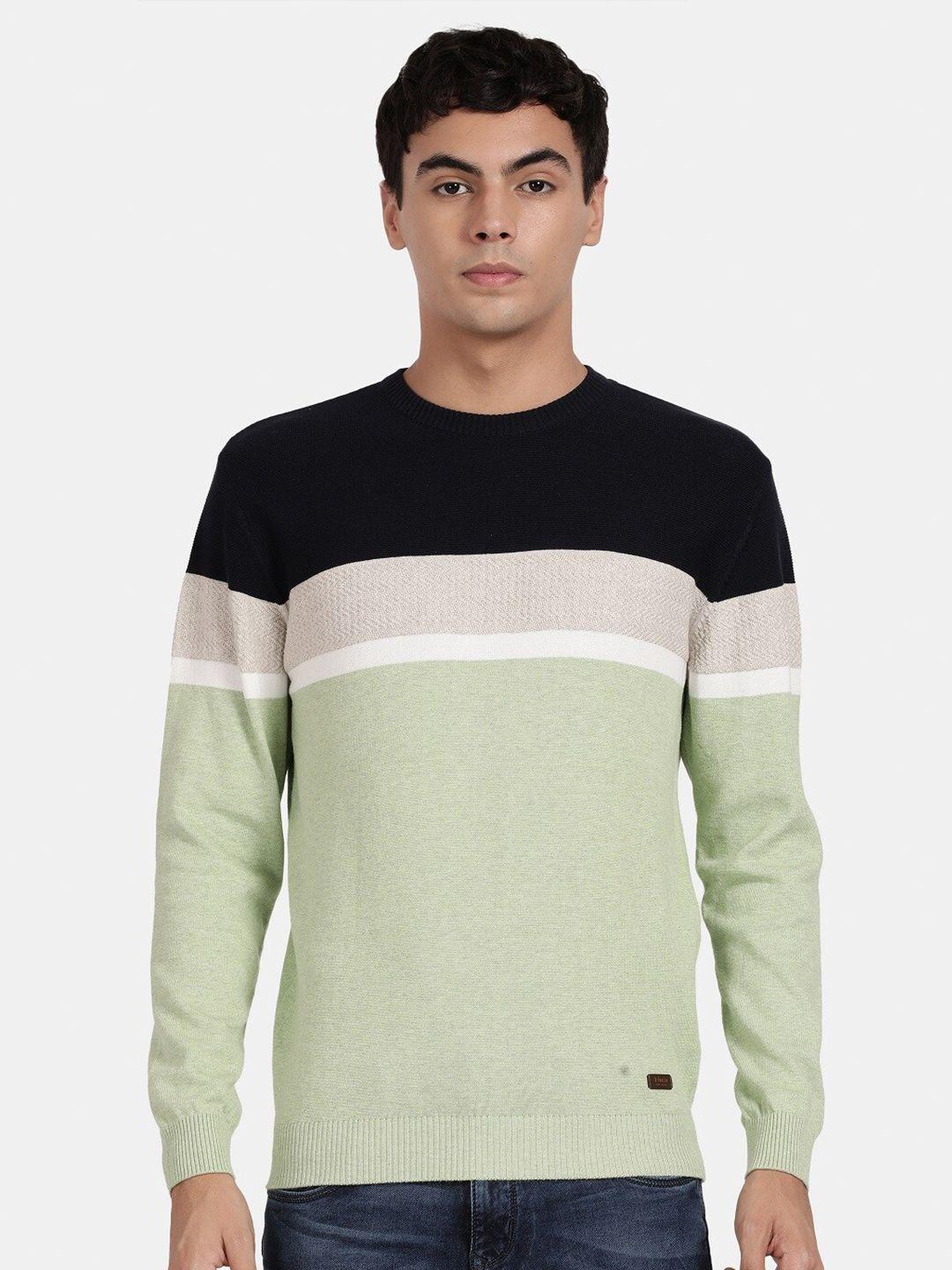 t-base colourblocked cotton pullover sweatshirt