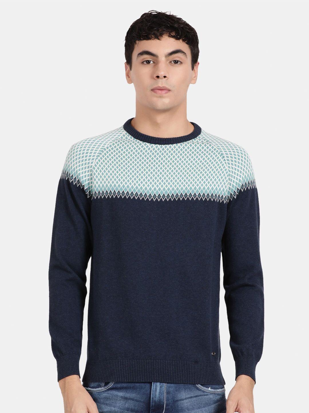 t-base colourblocked cotton pullover