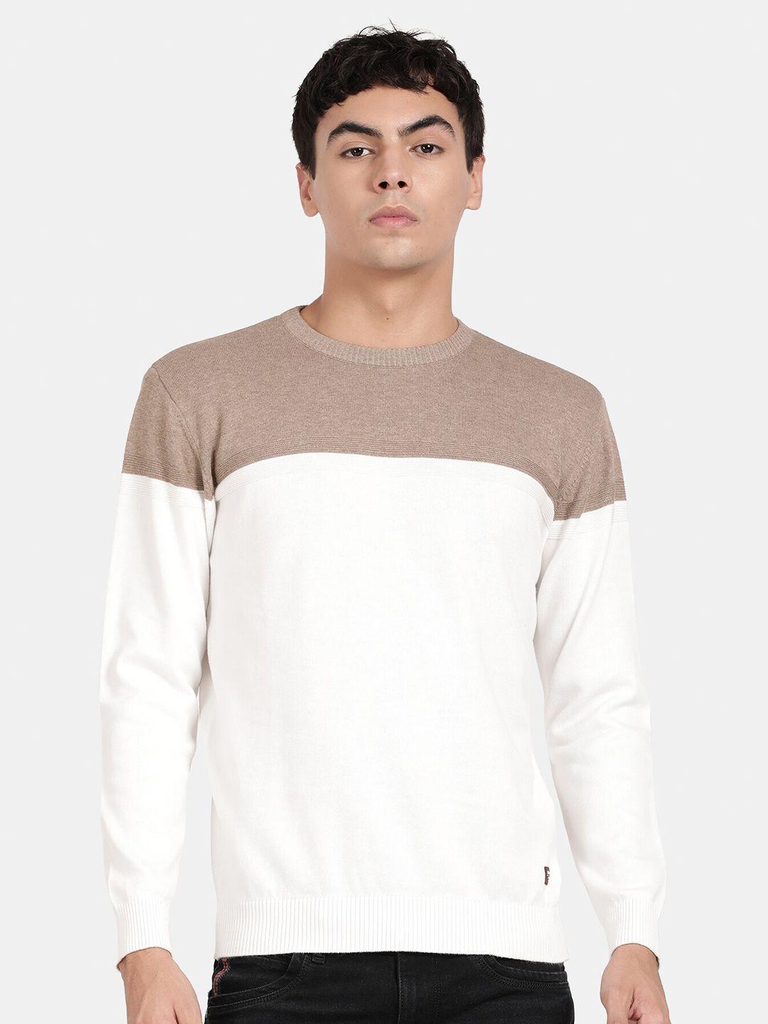 t-base colourblocked cotton pullover