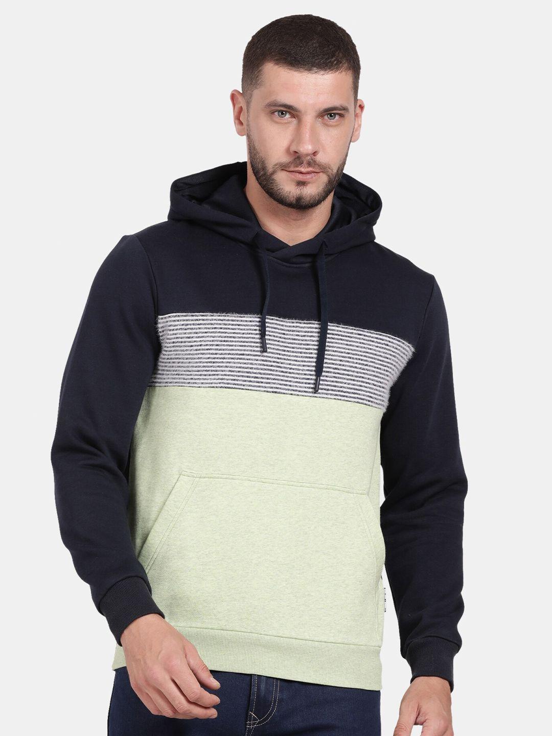 t-base colourblocked hooded sweatshirt