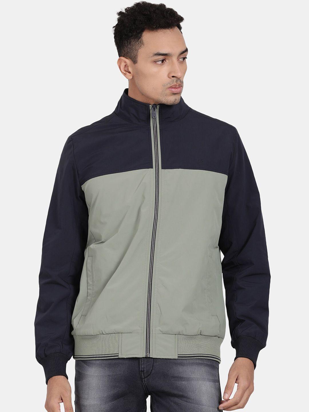 t-base colourblocked lightweight bomber jacket