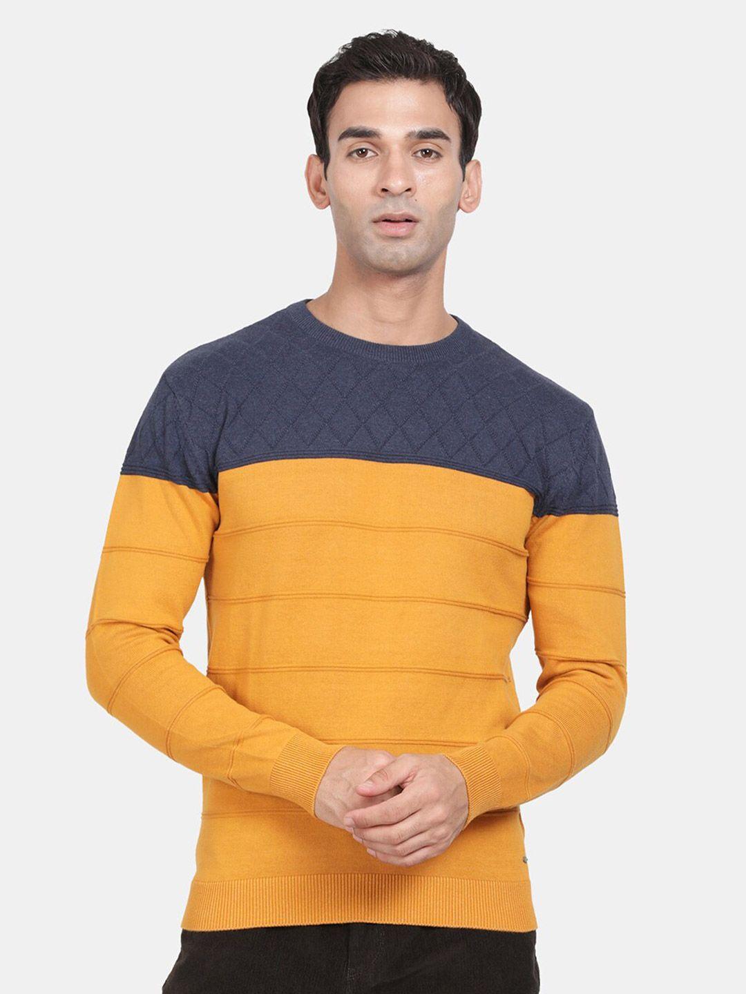 t-base colourblocked long sleeves cotton pullover