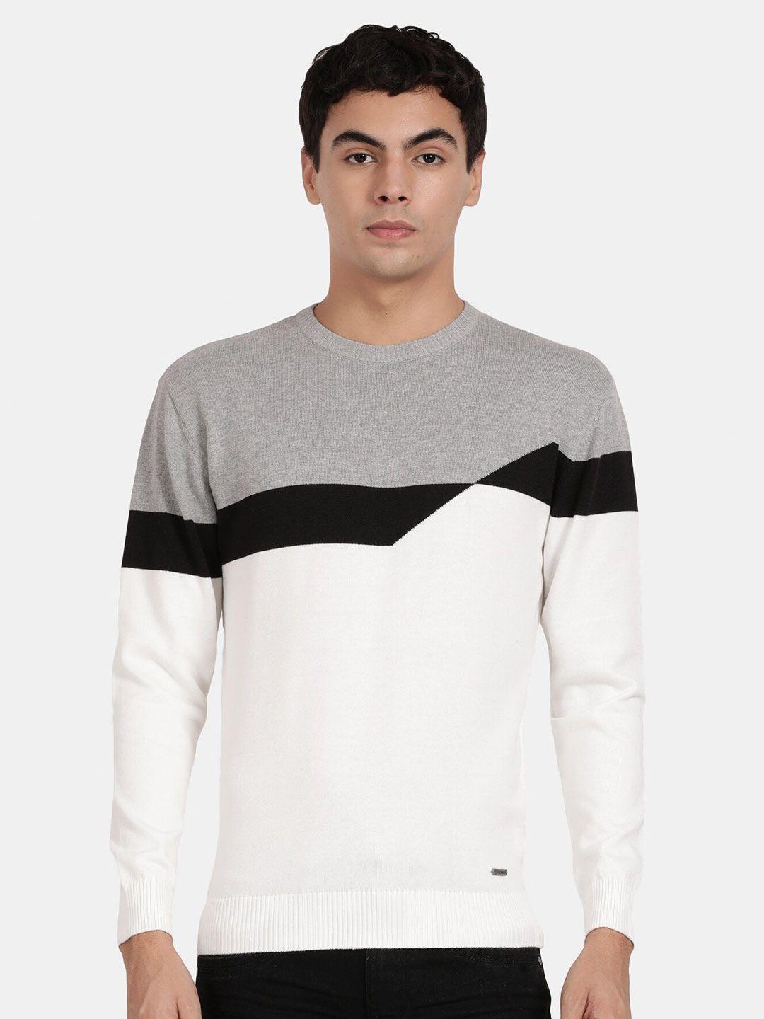 t-base colourblocked pullover cotton sweatshirt