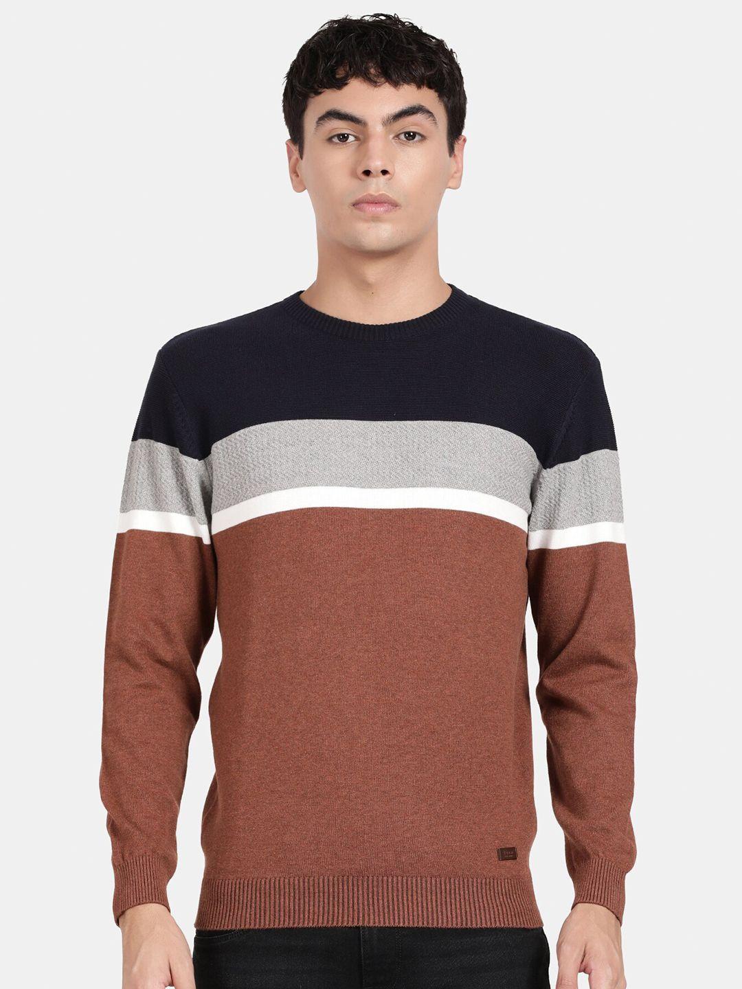 t-base colourblocked pullover cotton sweatshirt