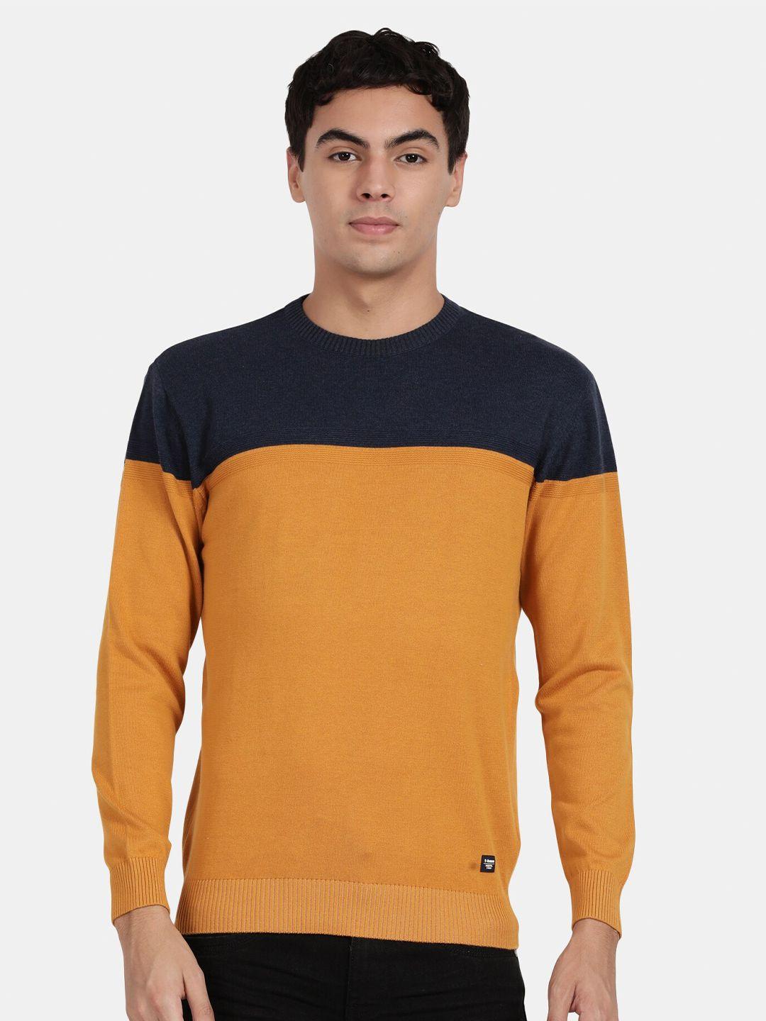 t-base colourblocked ribbed cotton pullover