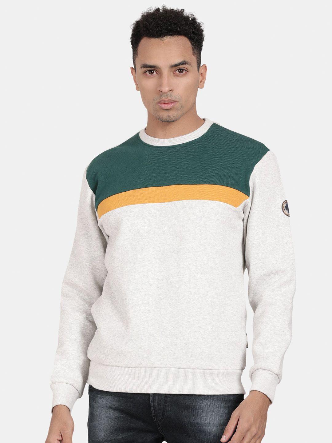 t-base colourblocked round neck pullover