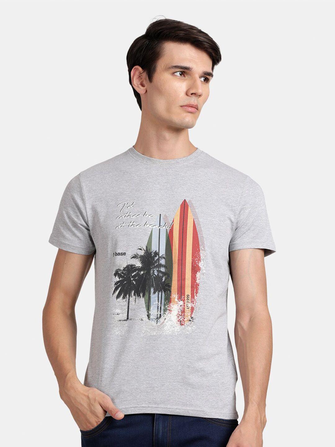 t-base graphic printed cotton lycra t-shirt