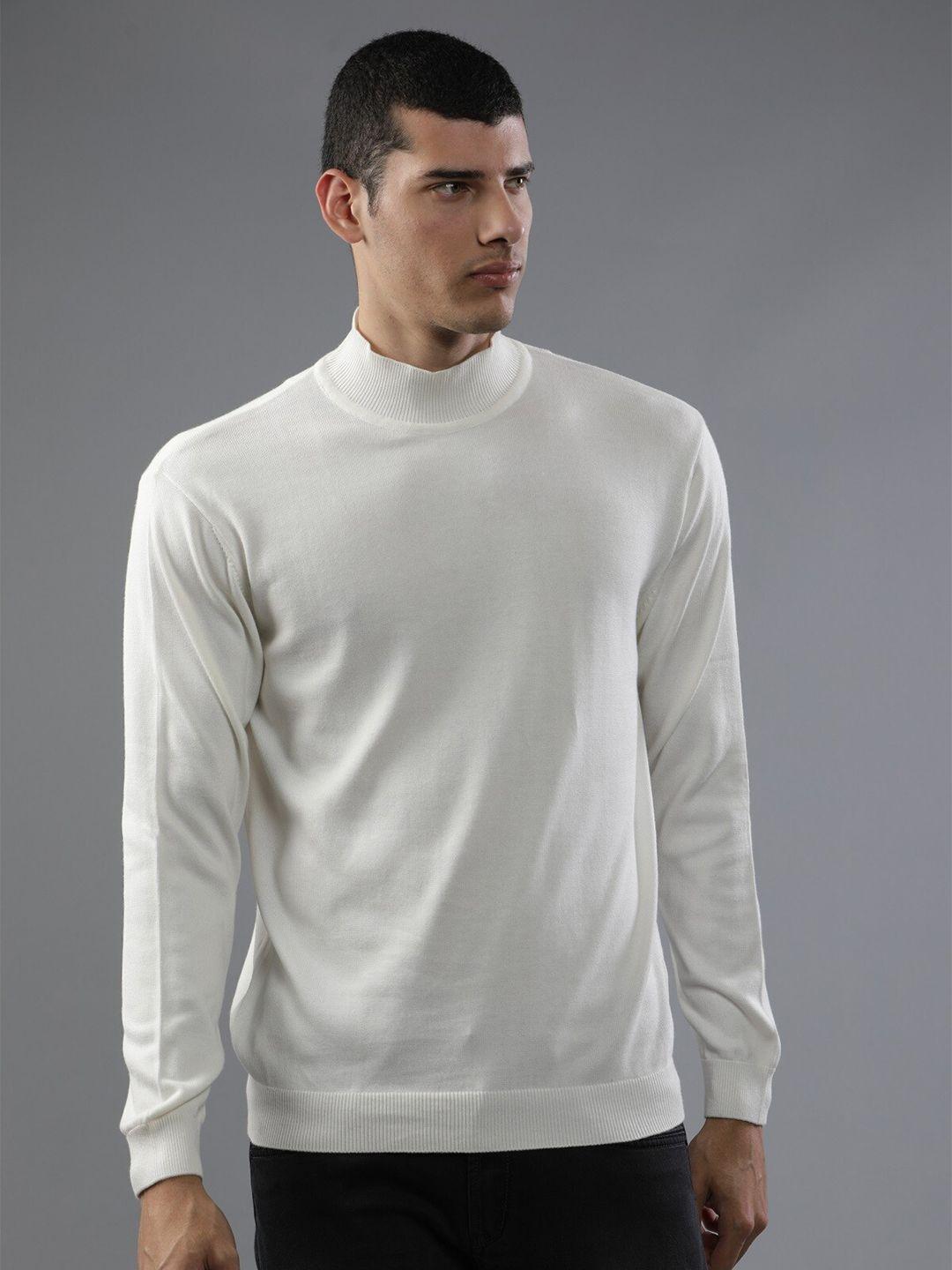 t-base high neck cotton pullover sweater