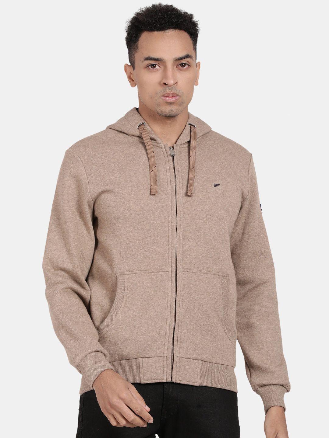 t-base kangaroo pockets ribbed hooded cotton sweatshirt
