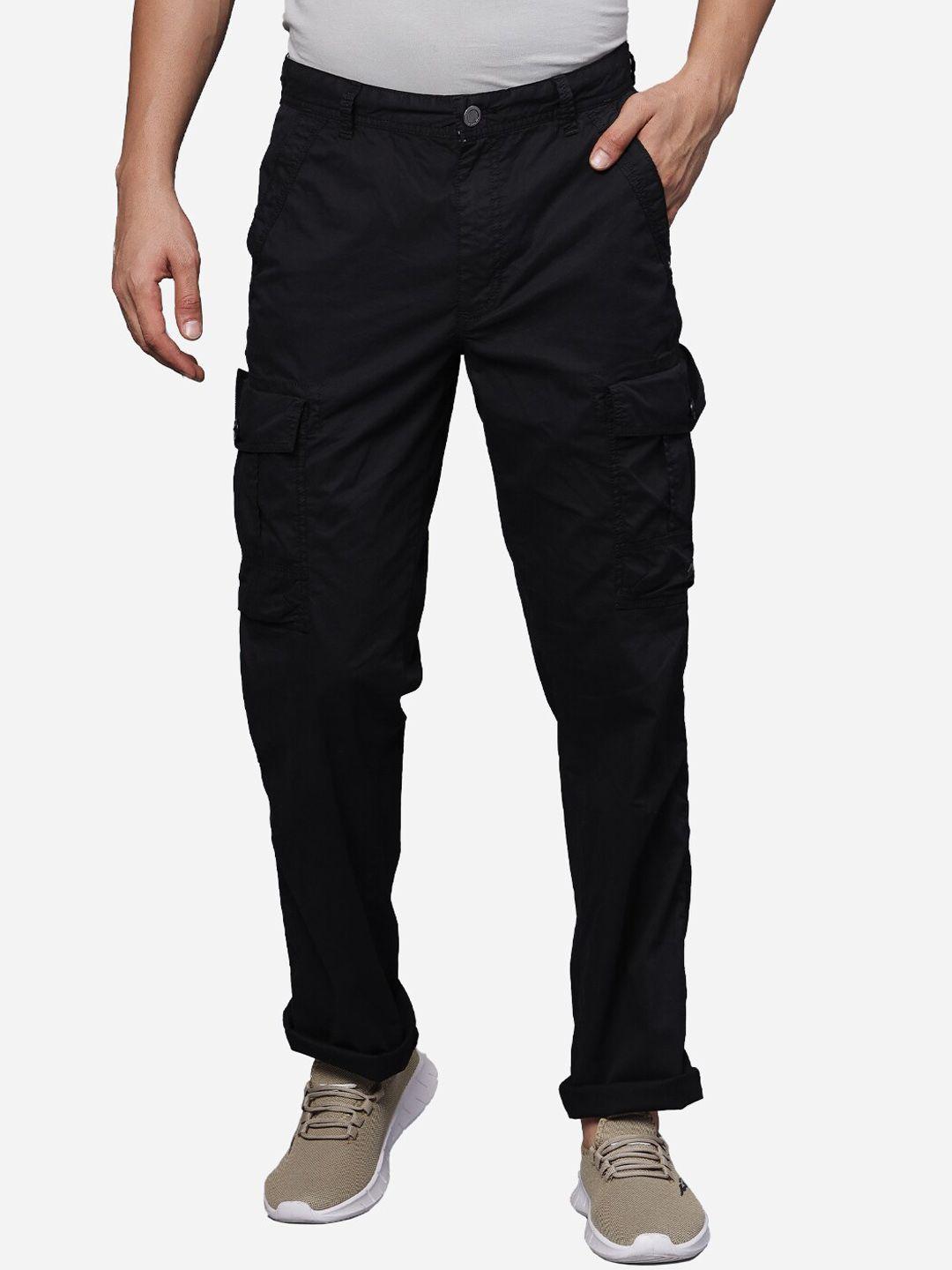 t-base men black cargos trousers