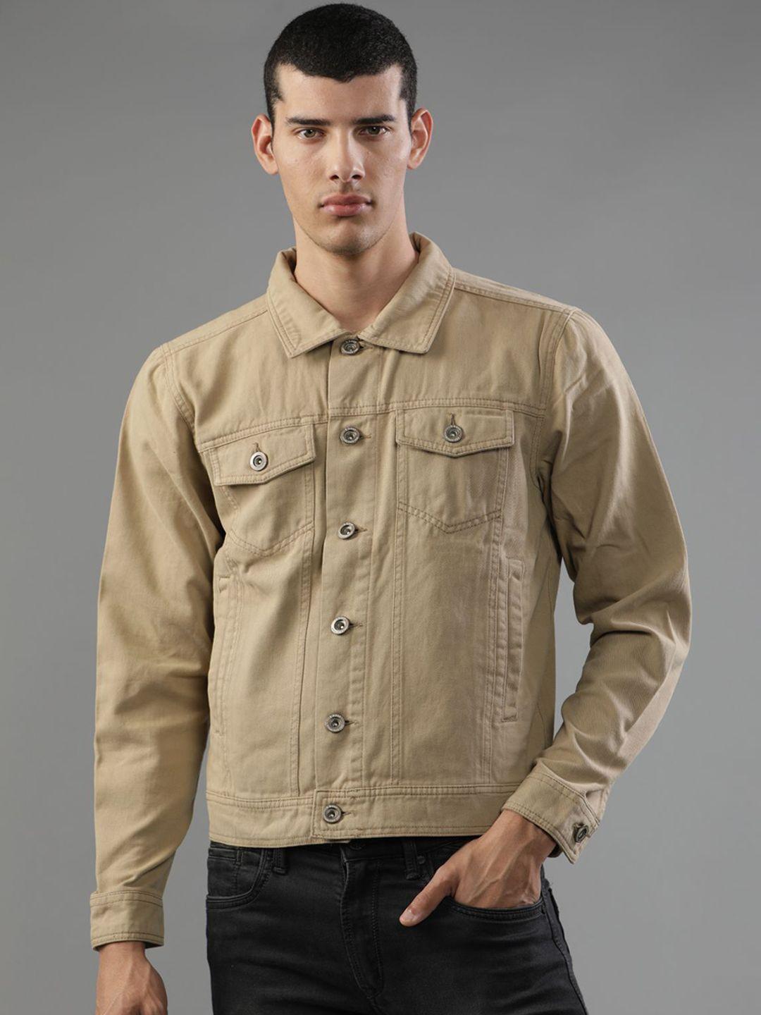t-base men brown windcheater tailored jacket