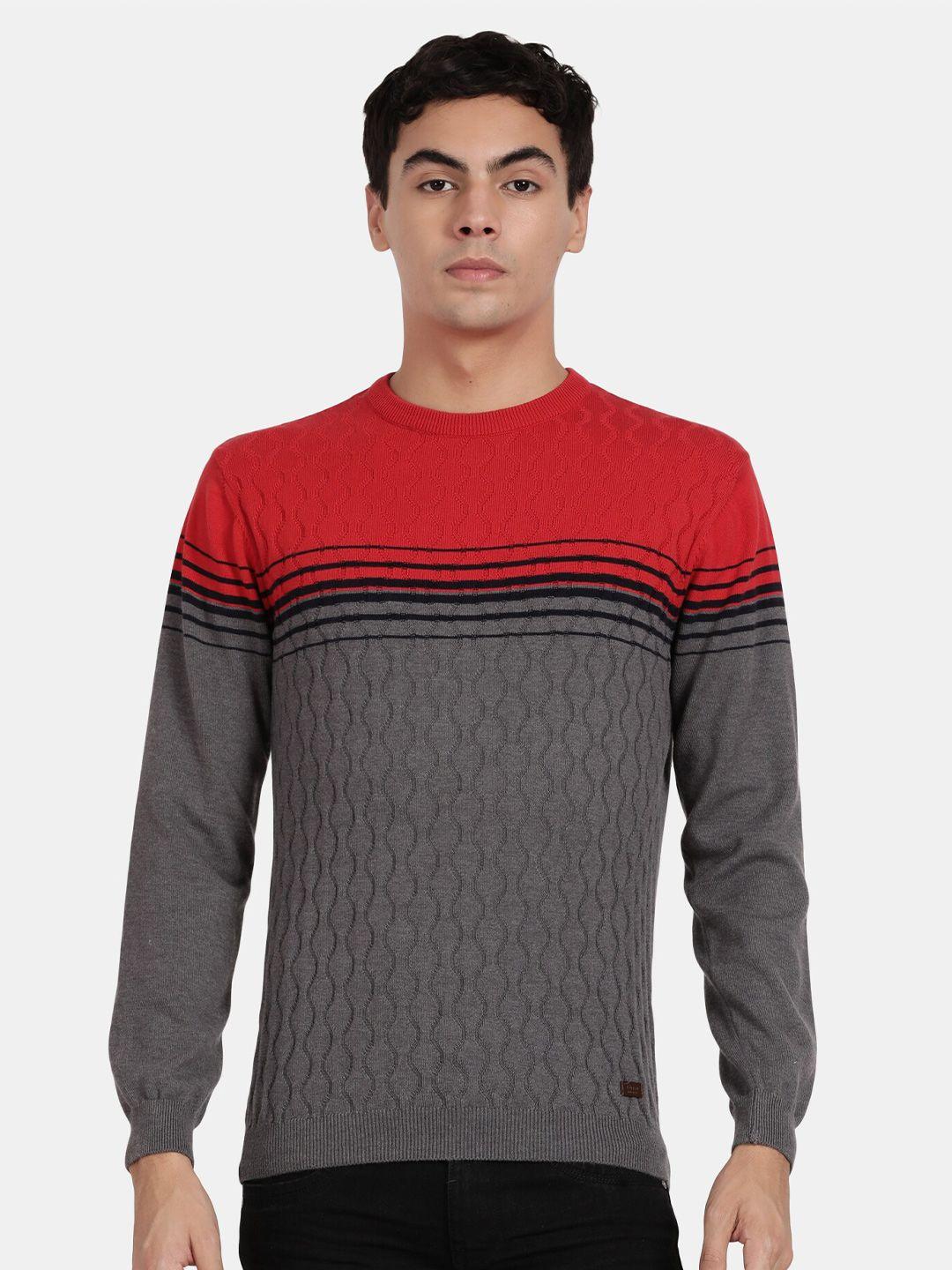 t-base men colourblocked pullover