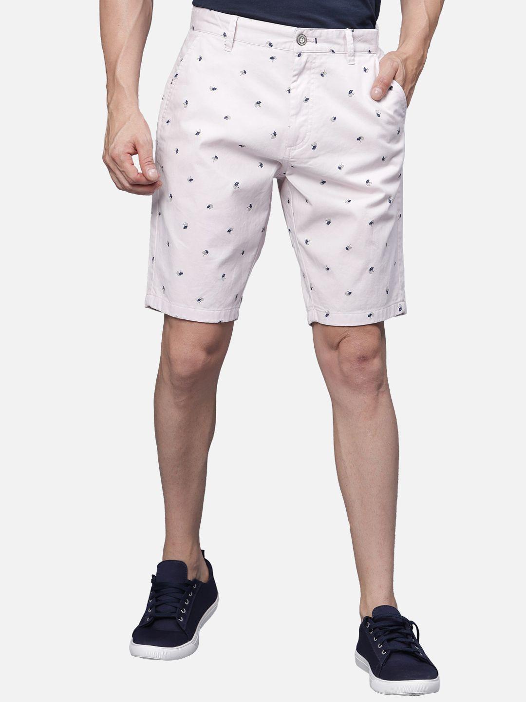 t-base men conversational printed cotton chino shorts