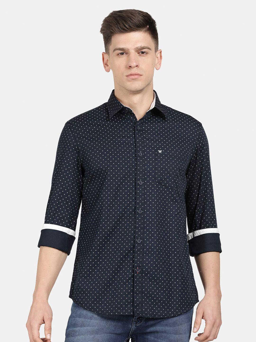 t-base men cotton printed casual shirt