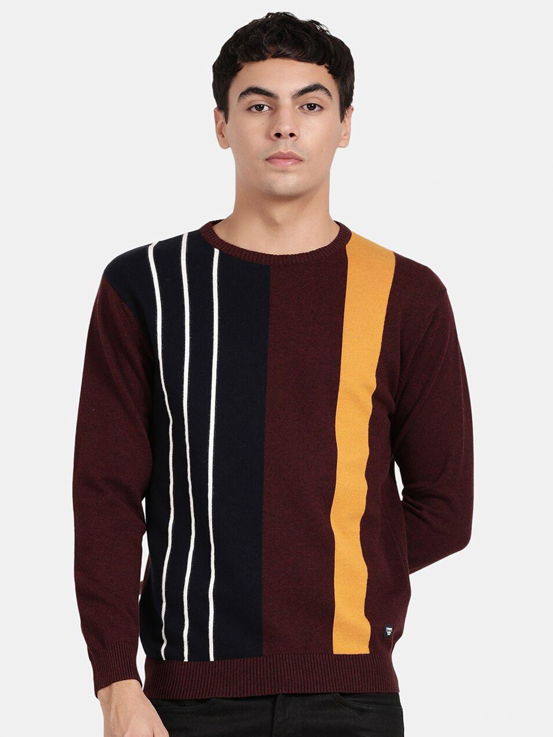 t-base men cotton striped pullover