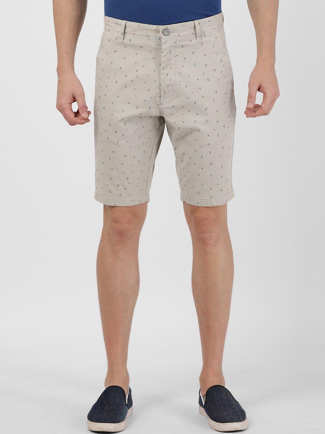 t-base men micro ditsy printed cotton shorts