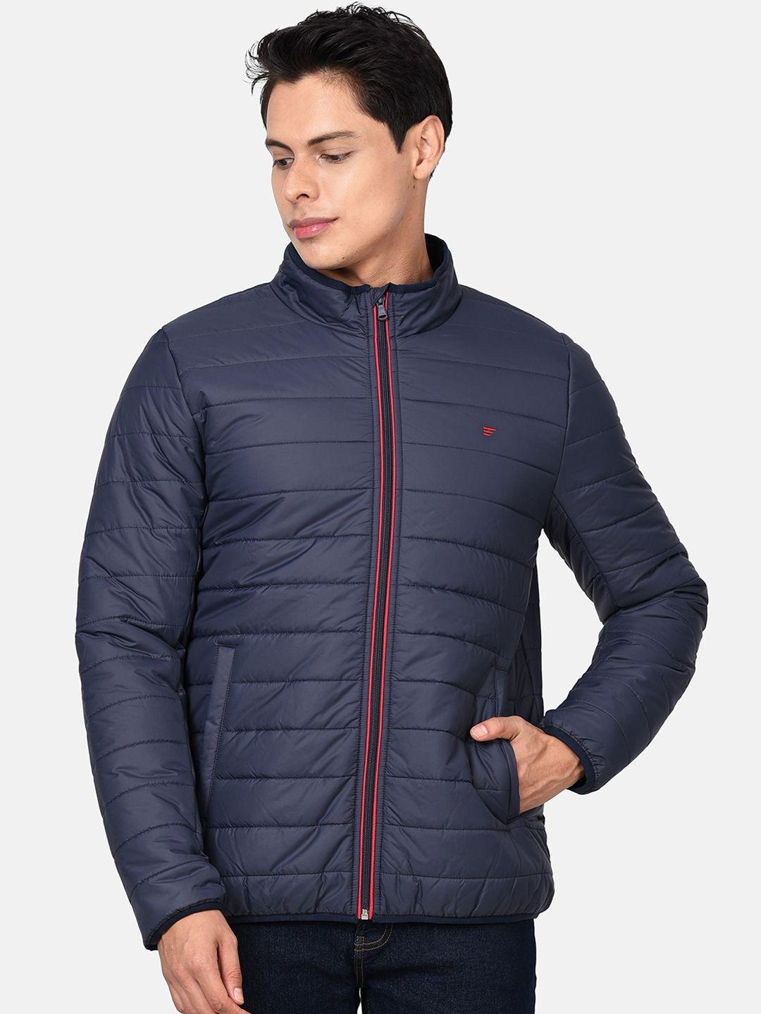 t-base men navy blue lightweight puffer jacket