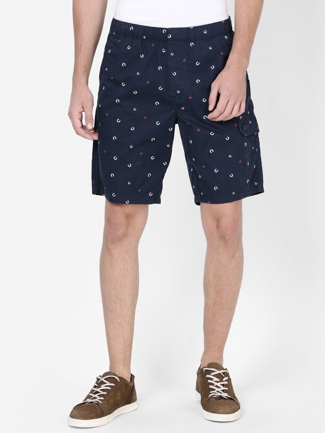 t-base men printed cotton shorts