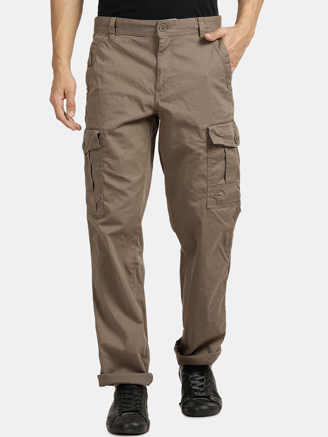 t-base men regular fit mid-rise cotton cargos