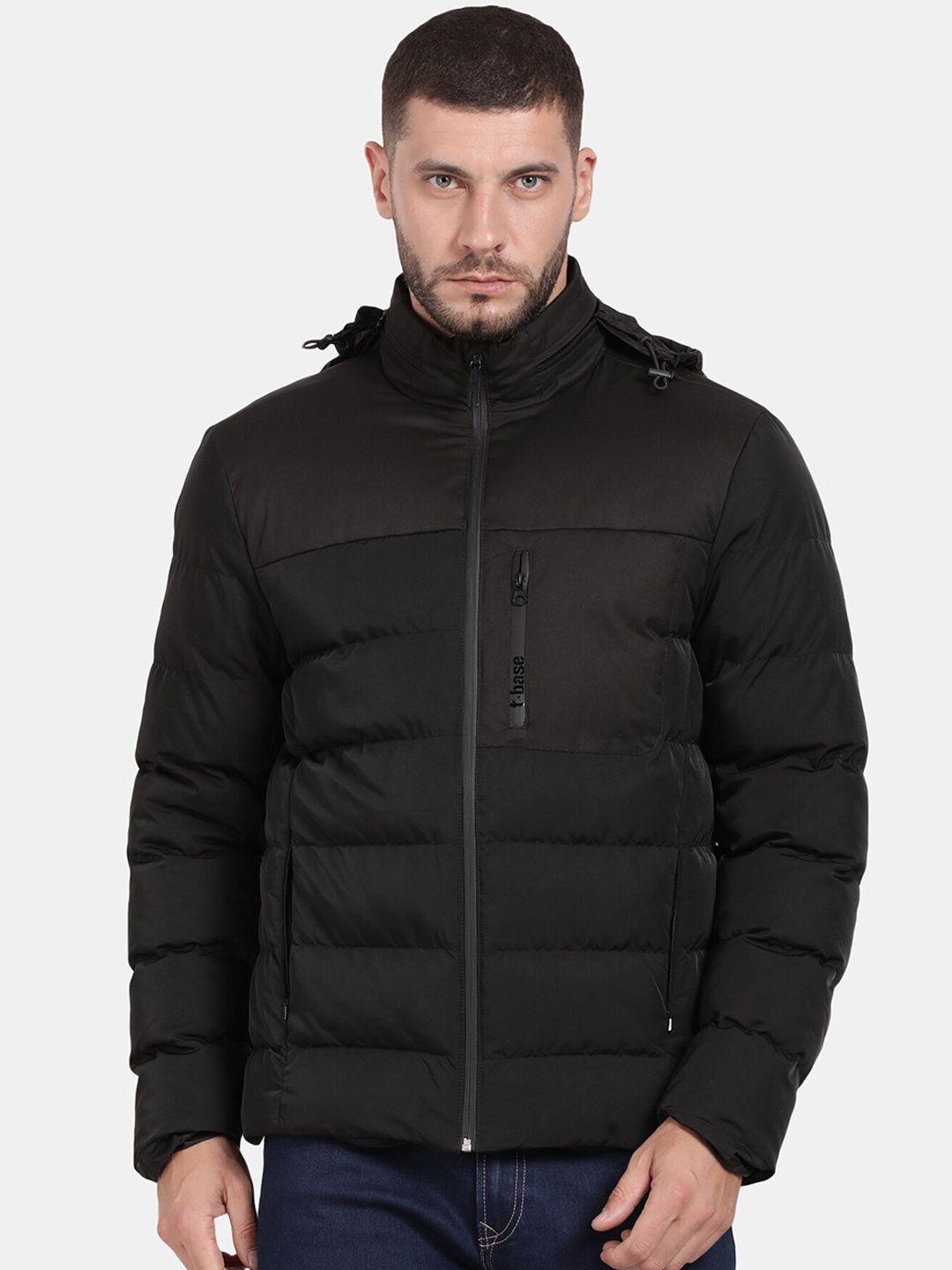 t-base mock collar with detachable hooded insulator puffer jacket