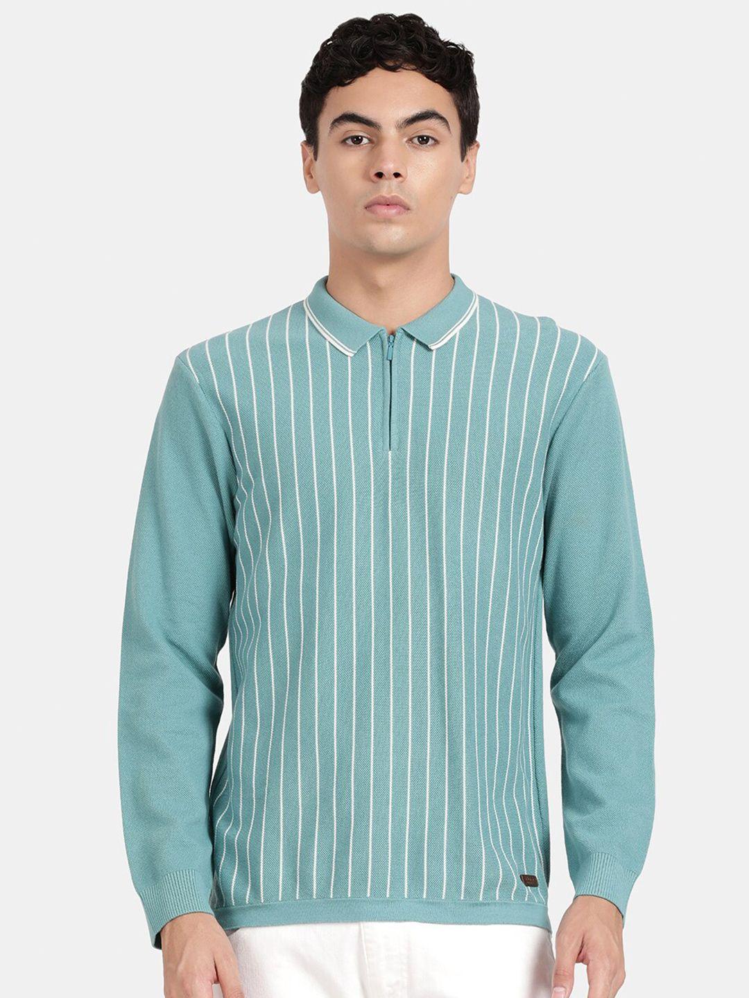 t-base striped polo collar cotton cotton t-shirt