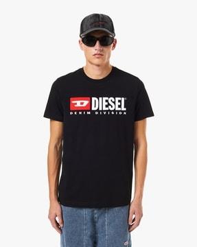 t-diegor-div crew-neck t-shirt with logo applique