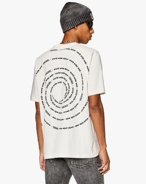 t-just-l8 white regular graphic t-shirt