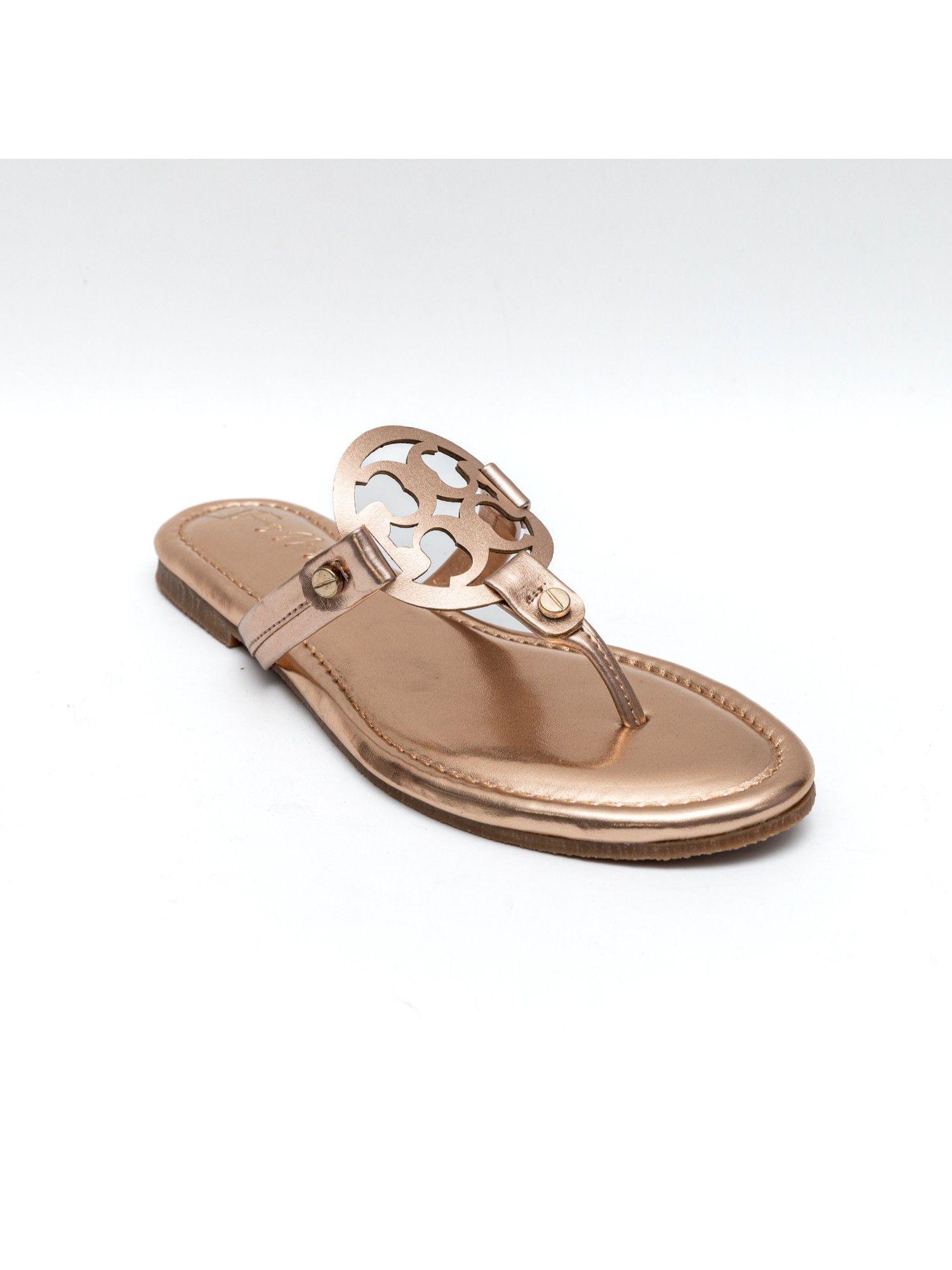 t shape flats rose gold