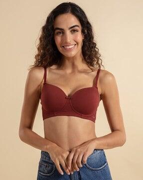 t-shirt bra with bow accent