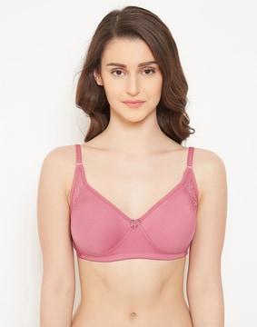 t-shirt bra with side lace & with adjustable straps