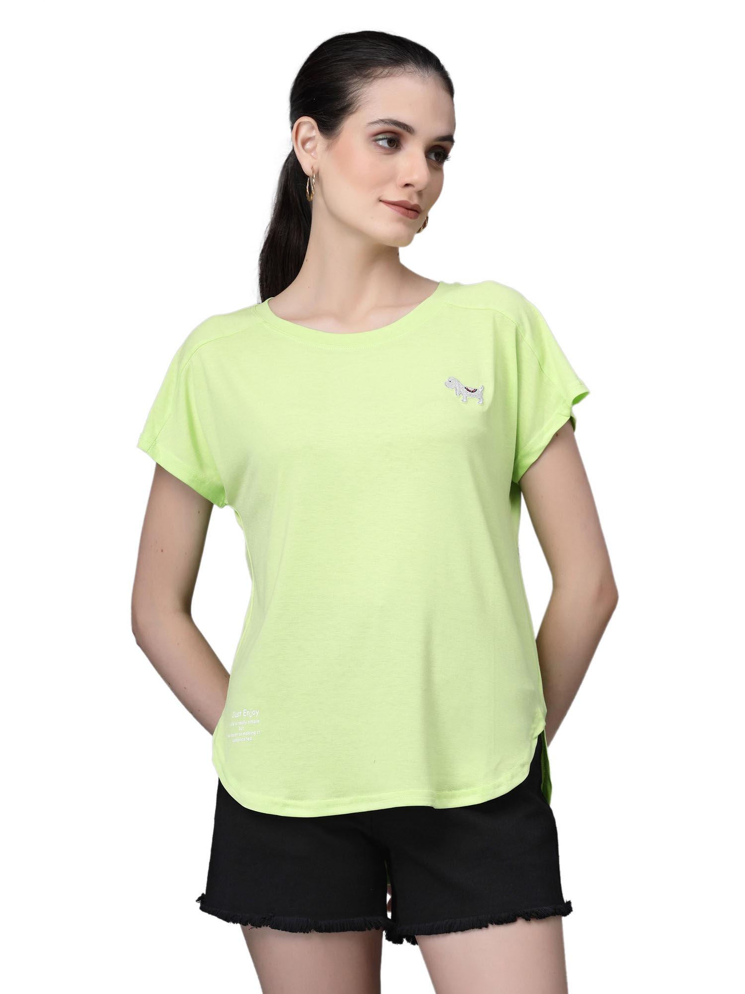 t-shirts for women green round neck t-shirts for women suitable