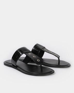 t-strap flat sandals